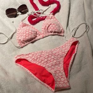 Brand new pink and lace bikini